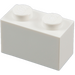LEGO Weiß Backstein 1 x 2 mit Unterrohr (3004 / 93792)
