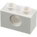 LEGO blanc Brique 1 x 2 avec Trou (3700)