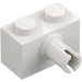 LEGO White Brick 1 x 2 with Pin without Bottom Stud Holder (2458)