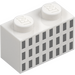 LEGO Blanc Brique 1 x 2 avec San Francisco Building Windows avec tube inférieur (3004 / 45329)