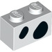 LEGO Weiß Backstein 1 x 2 mit Zwei Schwarz Dalmatian Spots mit Unterrohr (3004 / 79282)
