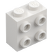 LEGO White Brick 1 x 2 x 1.6 with Studs on One Side (1939 / 22885)