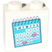 LEGO Blanco Ladrillo 1 x 2 x 1.6 con Espigas en Uno Lado con Calendar Pegatina (22885)