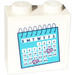 LEGO Weiß Backstein 1 x 2 x 1.6 mit Bolzen auf Eins Seite mit Calendar Aufkleber (22885)