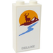 LEGO White Brick 1 x 2 x 3 with &#039;DELUXE&#039;, Deer, Mountains, River and Sunset Sticker (22886)