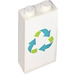 LEGO White Brick 1 x 2 x 3 with Recycling Symbol Sticker (22886)
