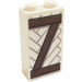 LEGO Blanco Ladrillo 1 x 2 x 3 con Timbered &quot;Z&quot; Shape Pegatina (22886)