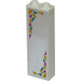 LEGO White Brick 1 x 2 x 5 with Triangles on Mirrored Background Sticker with Stud Holder (2454)
