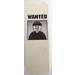 LEGO White Brick 1 x 2 x 5 with Wanted Poster Sticker with Stud Holder (2454)
