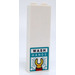 LEGO White Brick 1 x 2 x 5 with &#039;WASH HANDS&#039; and Hand Sticker with Stud Holder (2454)