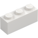 LEGO White Brick 1 x 3 (3622)