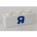 LEGO blanc Brique 1 x 3 avec backwards R from Toys R Us logo (both sides) Autocollant (3622)