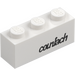 LEGO White Brick 1 x 3 with &quot;countach&quot; right (3622)