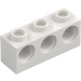 LEGO Vit Kloss 1 x 3 med Hål (5565)