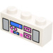 LEGO White Brick 1 x 3 with Radio Sticker (3622)
