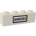 LEGO Blanco Ladrillo 1 x 4 con &#039;AH60283&#039; Pegatina (3010)