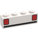 LEGO White Brick 1 x 4 with Basic Car Taillights (3010)