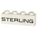 LEGO Weiß Backstein 1 x 4 mit Schwarz Letters &#039;Sterling&#039; (3010)