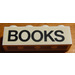 LEGO Wit Steen 1 x 4 met &quot;Books&quot; Sticker (3010 / 6146)