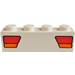 LEGO Wit Steen 1 x 4 met Auto Taillights (3010 / 82901)