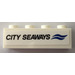 LEGO Бяло Тухла 1 x 4 с &quot;CITY SEAWAYS&quot; Стикер (3010)