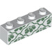 LEGO Blanc Brique 1 x 4 avec Vert Fleurs (3010 / 26395)