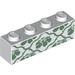 LEGO White Brick 1 x 4 with Green flowers (3010)