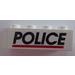 LEGO White Brick 1 x 4 with Police Logo Sticker (White Background) (3010)
