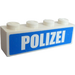 LEGO Biały Cegła 1 x 4 z &quot;POLIZEI&quot; Naklejka (3010)