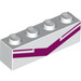 LEGO White Brick 1 x 4 with Purple Line (3010 / 55974)