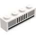 LEGO White Brick 1 x 4 with Silver Car Headlights (3010)