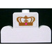 LEGO White Brick 1 x 4 x 2 with Centre Stud Top with Gold Crown Sticker (4088)