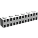 LEGO Weiß Stein 1 x 6 mit 2 Lines von Schwarz Ferry Quadrate (3009)