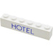 LEGO White Brick 1 x 6 with Blue &#039;HOTEL&#039; (3009)