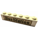 LEGO White Brick 1 x 6 with &#039;Bus Station&#039; Sticker (3009)