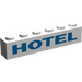 LEGO blanc Brique 1 x 6 avec &#039;Hotel&#039; (3009)