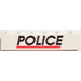 LEGO White Brick 1 x 6 with &#039;POLICE&#039; with Red Line (3009 / 82924)