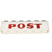 LEGO White Brick 1 x 6 with &quot;Post&quot; (3009)