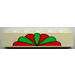 LEGO White Brick 1 x 6 with Red and Green Petals (3009)