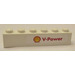 LEGO White Brick 1 x 6 with &#039;Shell&#039; Logo, &#039;V-Power&#039; Sticker (3009)