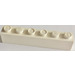 LEGO White Brick 1 x 6 without Bottom Tubes, with Cross Supports