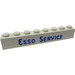 LEGO White Brick 1 x 8 with Blue &quot;ESSO SERVICE&quot; (3008)