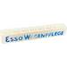 LEGO White Brick 1 x 8 with &quot;Esso Wagenpflege&quot; without Bottom Tubes with Cross Support
