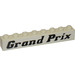 LEGO Wit Steen 1 x 8 met &#039;Grand Prix&#039; en Speed Racer logo Sticker (3008)