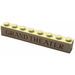 LEGO Biały Cegła 1 x 8 z &quot;GRAND THEATER&quot; bez rur dolnych z podparciem krzyżowym