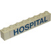 LEGO White Brick 1 x 8 with &#039;HOSPITAL&#039; Sticker (3008)