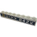 LEGO White Brick 1 x 8 with Logo and &#039;CITY BANK&#039; Sticker (3008)