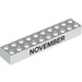 LEGO White Brick 2 x 10 with &quot;NOVEMBER&quot; and &quot;DECEMBER&quot; (12441 / 97633)