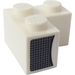 LEGO Wit Steen 2 x 2 Hoek met Airvents Links Sticker (2357)