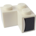 LEGO Bílá Kostka 2 x 2 Roh s Airvents Pravá Samolepka (2357)